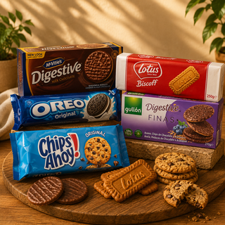 Imported biscuits in Pakistan: Lotus Biscoff, Oreo, Chips Ahoy and McVitie's Digestive