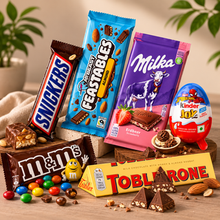 Imported chocolates in Pakistan: Snickers, Feastables, Milka, Kinder Joy, M&M's and Toblerone