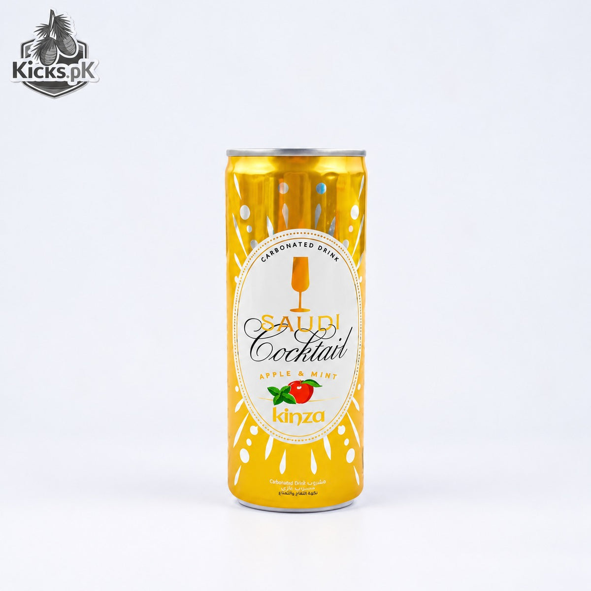Kinza Saudi Cocktail Apple & Mint Flavoured Carbonated Drink, 250ml | Refreshing Fizzy Beverage