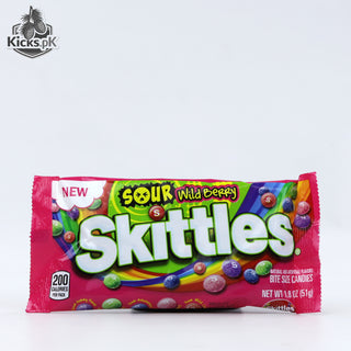 Premium Skittles Sour Wild Berry Candy Single Pack 51g, imported candy in Pakistan