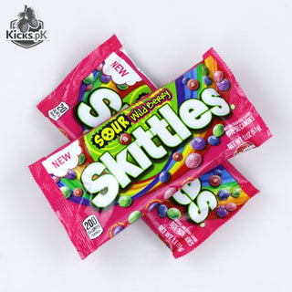 Premium Skittles Sour Wild Berry Candy Single Pack 51g, imported candy, view 2