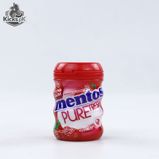 Mentos Pure Fresh Strawberry Sugar-Free Chewing Gum 61.5g, imported candy in Pakistan