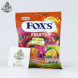 FOXS Candy Mix Fruits Crystal Clear 90 GM, imported candy in Pakistan