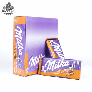 Milka Caramel Chocolate Bar 90G, imported chocolate in Pakistan