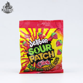 Jelibon Sour Patch Strawberry (Çilek) Candy 80G, imported candy in Pakistan