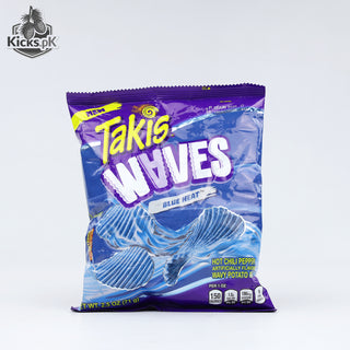 Takis Waves Blue Heat Hot Chili Pepper Wavy Potato Chips 71G, imported chips in Pakistan