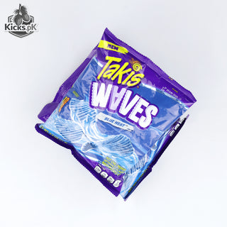Takis Waves Blue Heat Hot Chili Pepper Wavy Potato Chips 71G, imported chips, view 2
