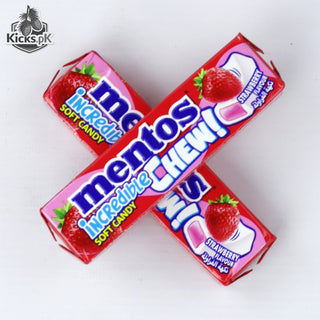 Mentos Incredible Strawberry Chew 45g, imported candy, view 2