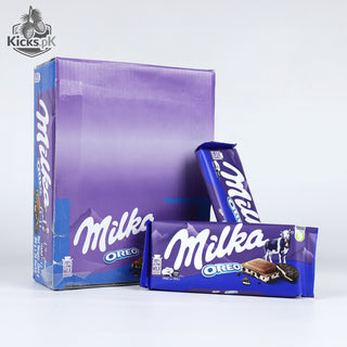Milka Oreo Chocolate Bar 90G, imported snack in Pakistan