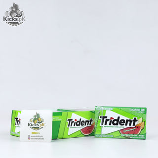 Trident Watermelon Gum 14 Sticks Pack 31G Sugar Free Chewing Gum Sweet Fruity Flavor, imported candy in Pakistan
