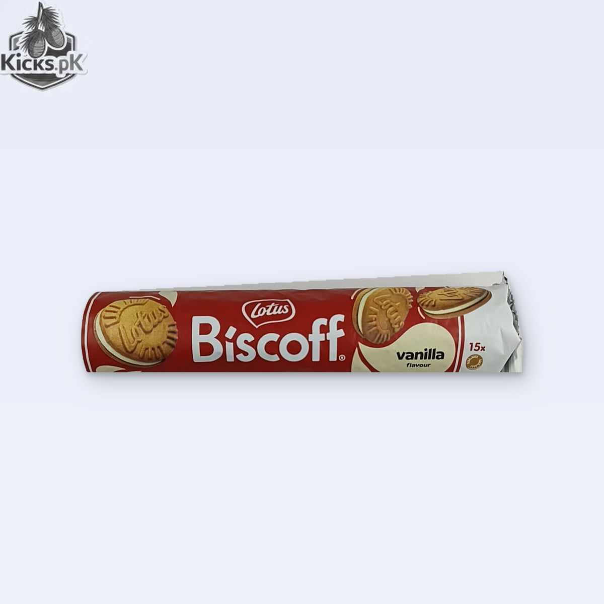 Lotus Biscoff Vanilla Flavour Sandwich Biscuits Roll 15x (150 G) | Caramelised Cream Cookies Price in Pakistan