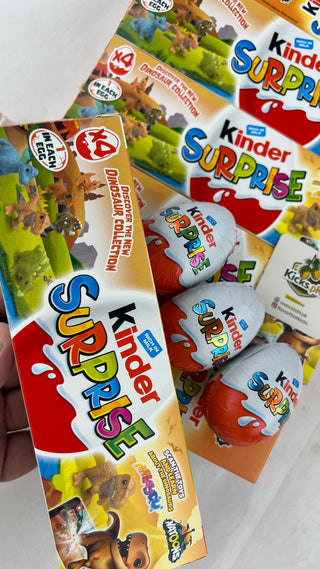 Kinder Surprise X4 Surprise Eggs 80g | Milk Chocolate Eggs with Fun Toys Inside