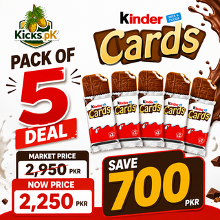 Kinder Cards Pack of 5 Deal, imported snack box in Pakistan