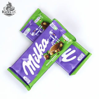 Milka Ganze Haselnüsse Whole Hazelnuts Chocolate 100G, imported snack, view 2