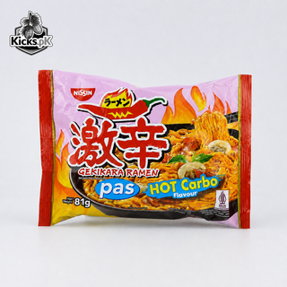 Nissin Gekikara Ramen Hot Carbo Pasta 80g, Korean and Asian instant noodles in Pakistan