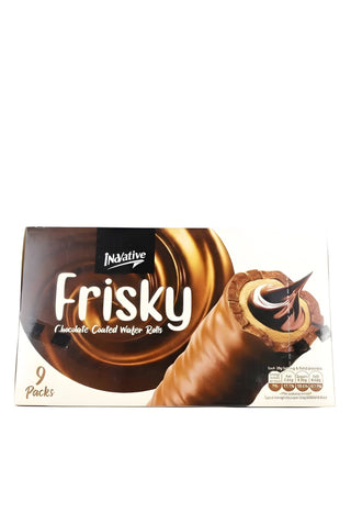 Innovative Frisky Chocolate Coated Wafer Roll, imported chocolate in Pakistan