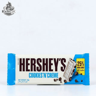 Hershey’s Cookies ’n’ Creme Chocolate 40g | Creamy White Chocolate with Chocolate Cookie Pieces
