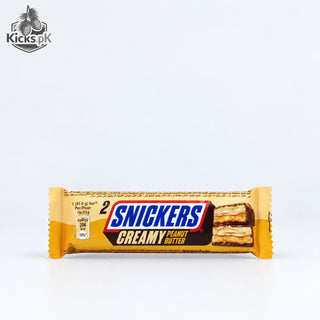 Snickers Creamy Peanut Butter Chocolate Bar 36.5g (2 x 18.25g) | Smooth Peanut Butter Filling with Caramel and Peanuts | Milk Chocolate Snack