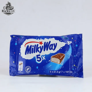 Milky Way 5x Chocolate Bars 107.5g | Soft Nougat Filling in Smooth Milk Chocolate | Multipack