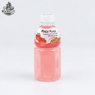 Mogu Mogu Strawberry Flavored Drink with Nata de Coco 320ml, imported drink in Pakistan