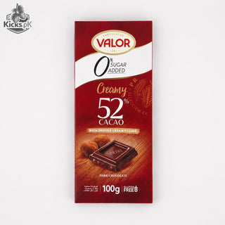 VALOR Dark Chocolate Creamy Stevia with Truffle 100 GM, imported chocolate in Pakistan