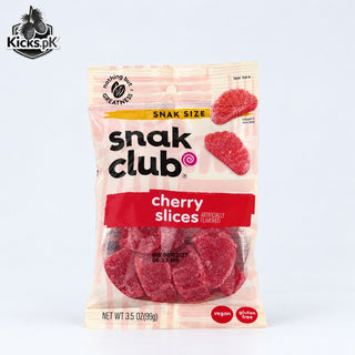 Snak Club Cherry Slices Gummies 99g, imported candy in Pakistan