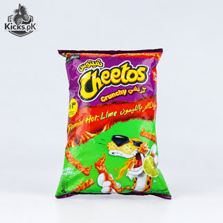 Cheetos Crunchy Flamin’ Hot Lime Cheese Flavoured Snacks 65g | Spicy & Tangy Crunch