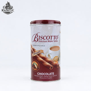 Biscotto Chocolate Wafer Sticks 370g, imported biscuits in Pakistan