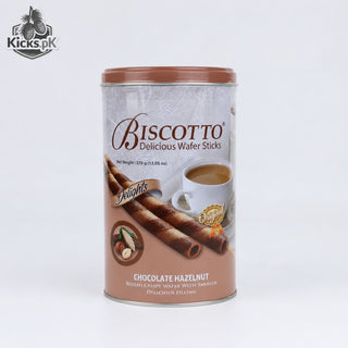 Biscotto Chocolate Hazelnut Wafer Sticks 370g, imported biscuits in Pakistan
