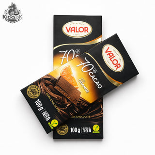 VALOR Dark Chocolate 70% Cacao with Orange 100 GM, imported chocolate, view 2
