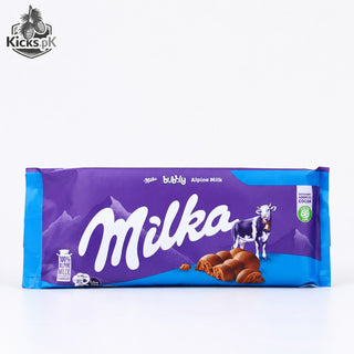 Milka Bubbly Alpine Milk Chocolate 90g, imported chocolate in Pakistan