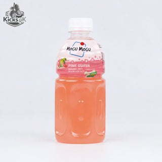 Mogu Mogu Pink Guava Flavored Drink with Nata de Coco 320ml, imported drink in Pakistan