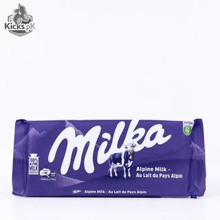 Milka Alpine Milk Chocolate 98g, imported chocolate in Pakistan