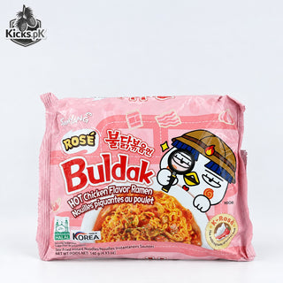 Samyang Buldak Rosé Hot Chicken Flavor Ramen 140g, Korean and Asian instant noodles in Pakistan