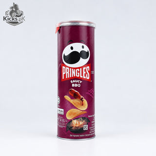 Pringles Saucy BBQ Flavoured Potato Crisps 102g | Smoky Barbecue Flavour