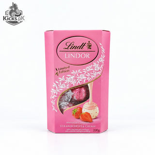Lindt Lindor Strawberries & Cream Chocolate Truffles 200g, imported chocolate in Pakistan