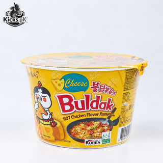 Samyang Cheese Buldak Hot Chicken Flavor Ramen Cup 105g, Korean and Asian instant noodles in Pakistan