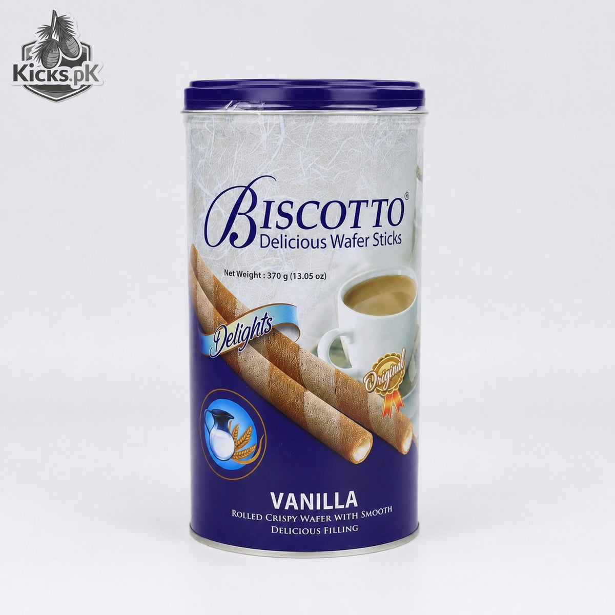 Biscotto Vanilla Wafer Sticks 370g, imported biscuits in Pakistan