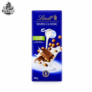 Lindt Swiss Milk Chocolate Hazelnut 100g, imported chocolate, view 2